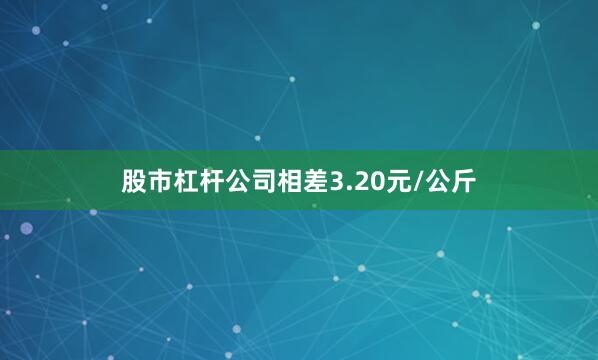 股市杠杆公司相差3.20元/公斤
