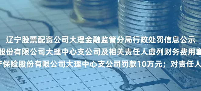 辽宁股票配资公司大理金融监管分局行政处罚信息公示列表显示：都邦财产保险股份有限公司大理中心支公司及相关责任人虚列财务费用套取资金对都邦财产保险股份有限公司大理中心支公司罚款10万元；对责任人叶川给予警告并处罚款1万元大理金融监管分局